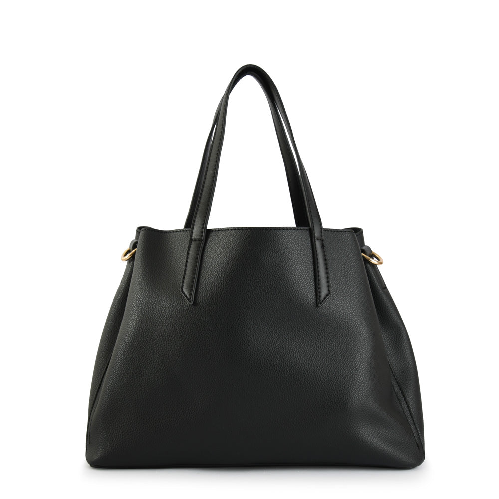 Wallet Two Handles Three divisions small black caramel