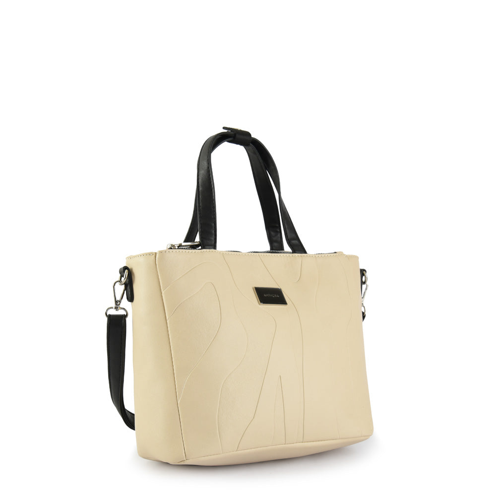 Wallet Two Handles Three medium divisions benoit beige