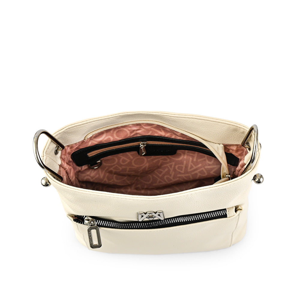Medium ecru white Teodora shoulder bag