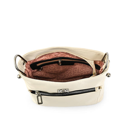 Medium ecru white Teodora shoulder bag