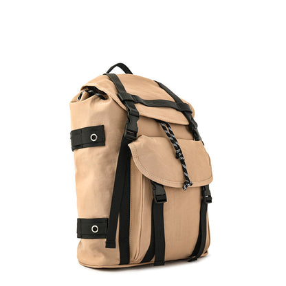 Clarisa Large Lid Backpack Dark Beige