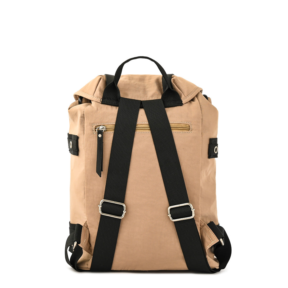 Clarisa Large Lid Backpack Dark Beige