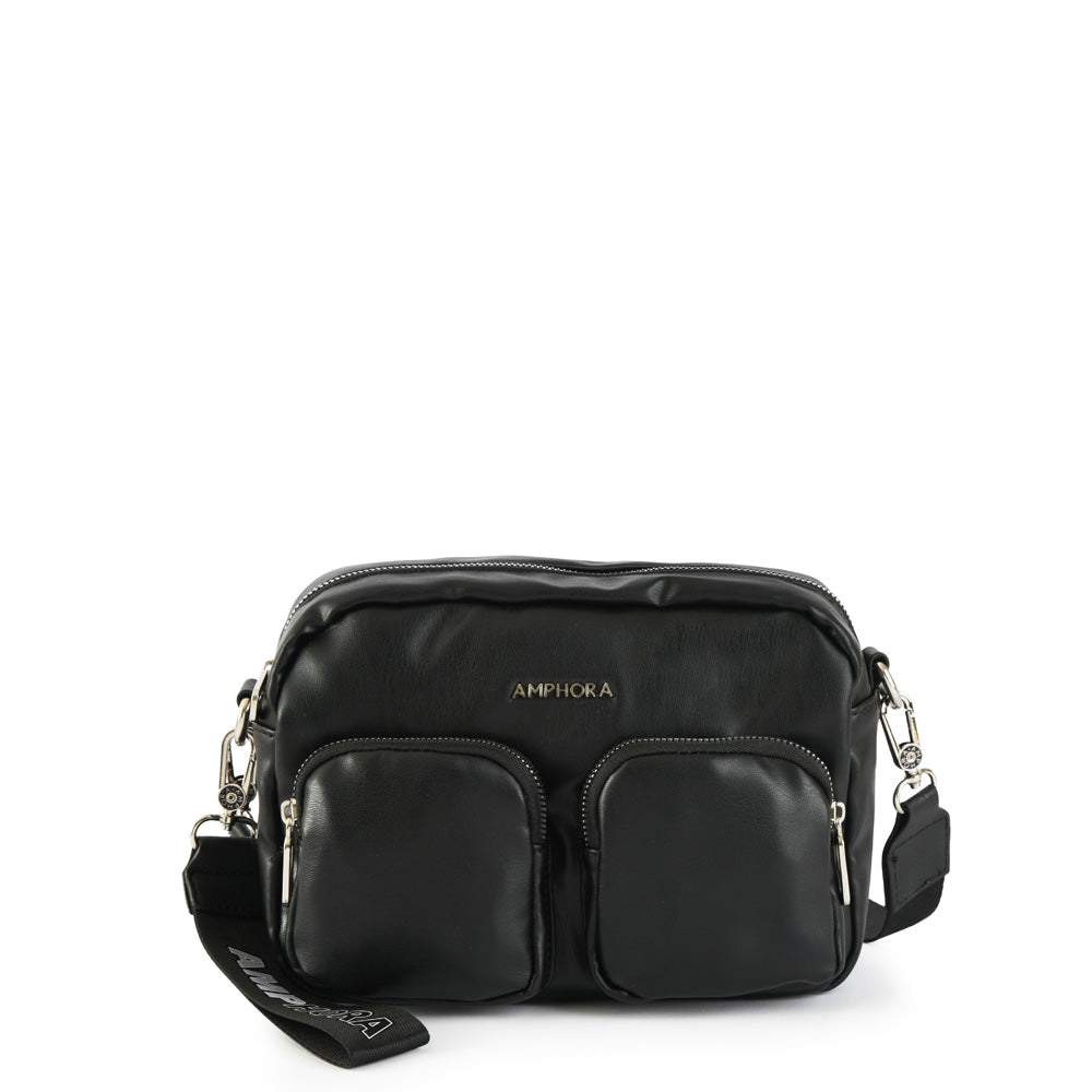 Small black Kara crossbody wallet