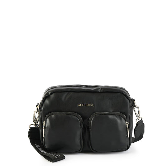 Small black Kara crossbody wallet
