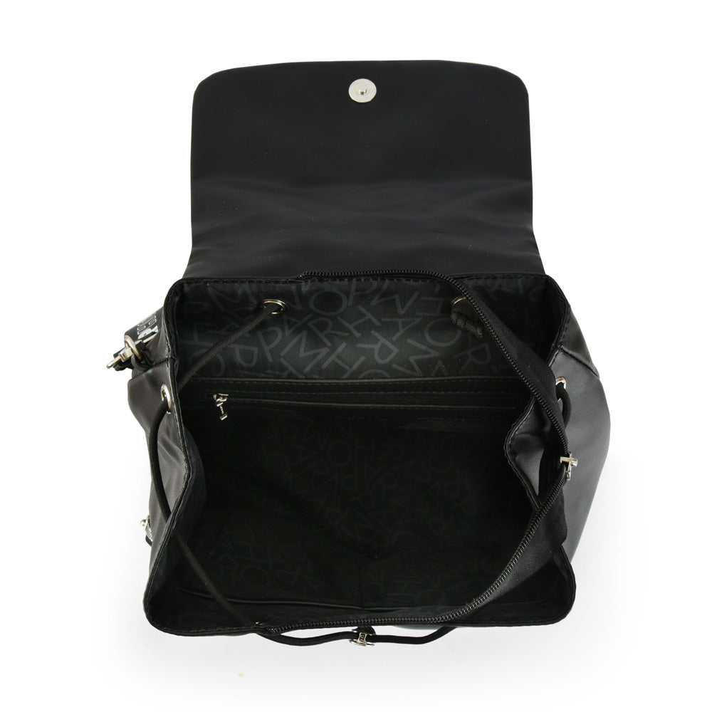 Kara Black Medium Lid Backpack