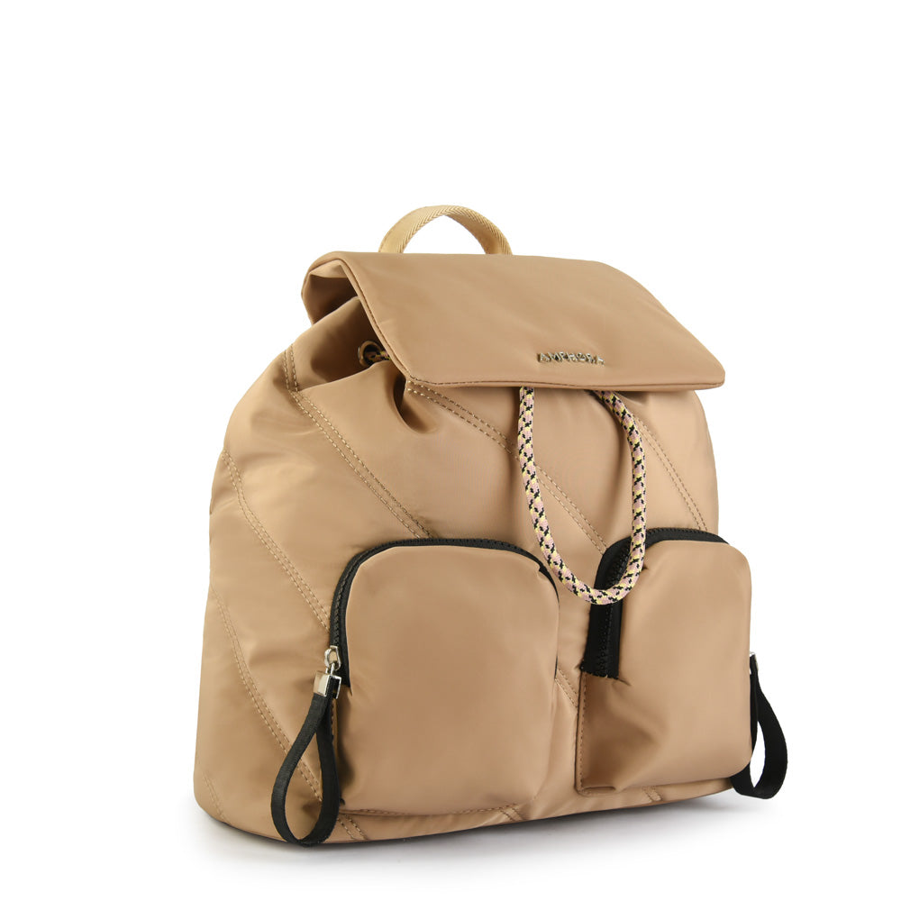 Backpack With Large Lid Lanai Beige