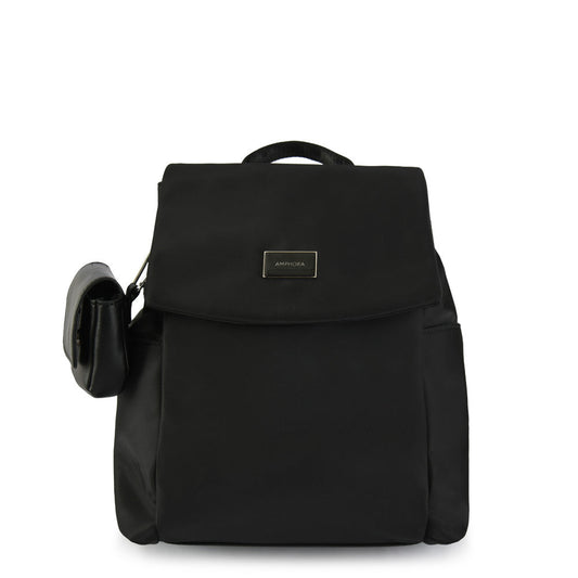 Galilea Black Medium Lid Backpack