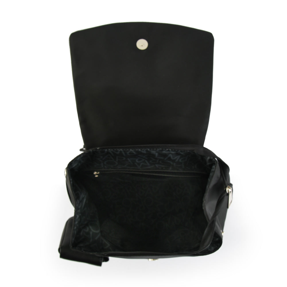 Galilea Black Medium Lid Backpack