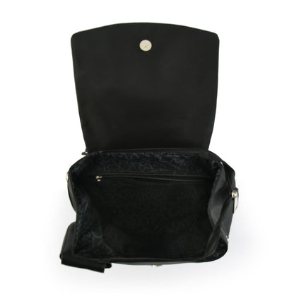 Galilea Black Medium Lid Backpack