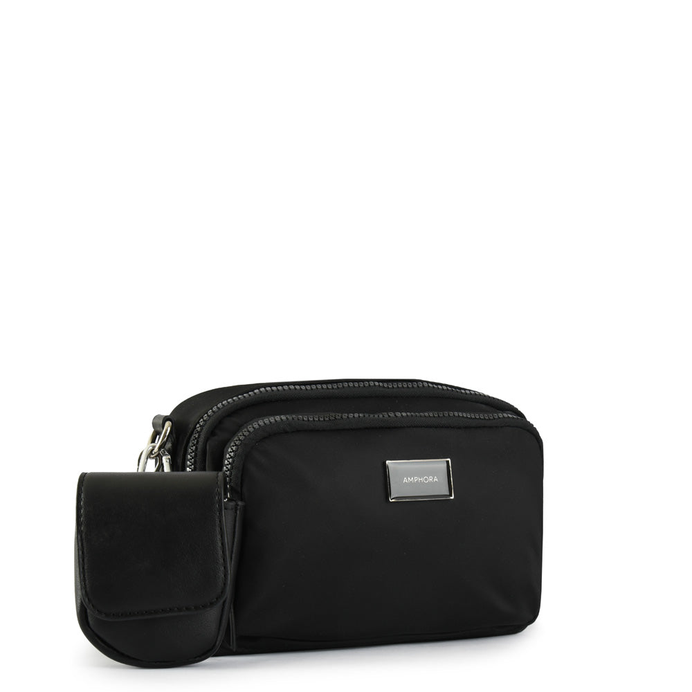 Galilea small black shoulder bag