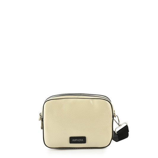 Medium ecru white marguerite crossbody bag