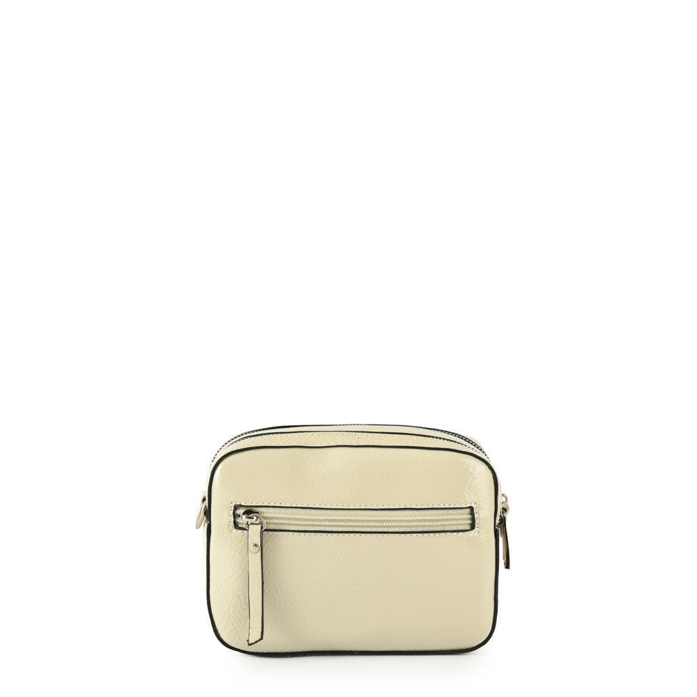 Medium ecru white marguerite crossbody bag