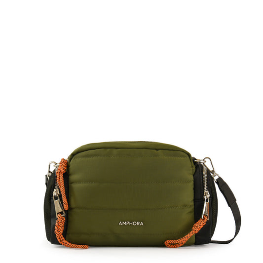 Fiorella olive green medium crossbody bag