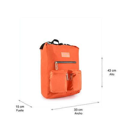 Orange dollie large notebook backpack