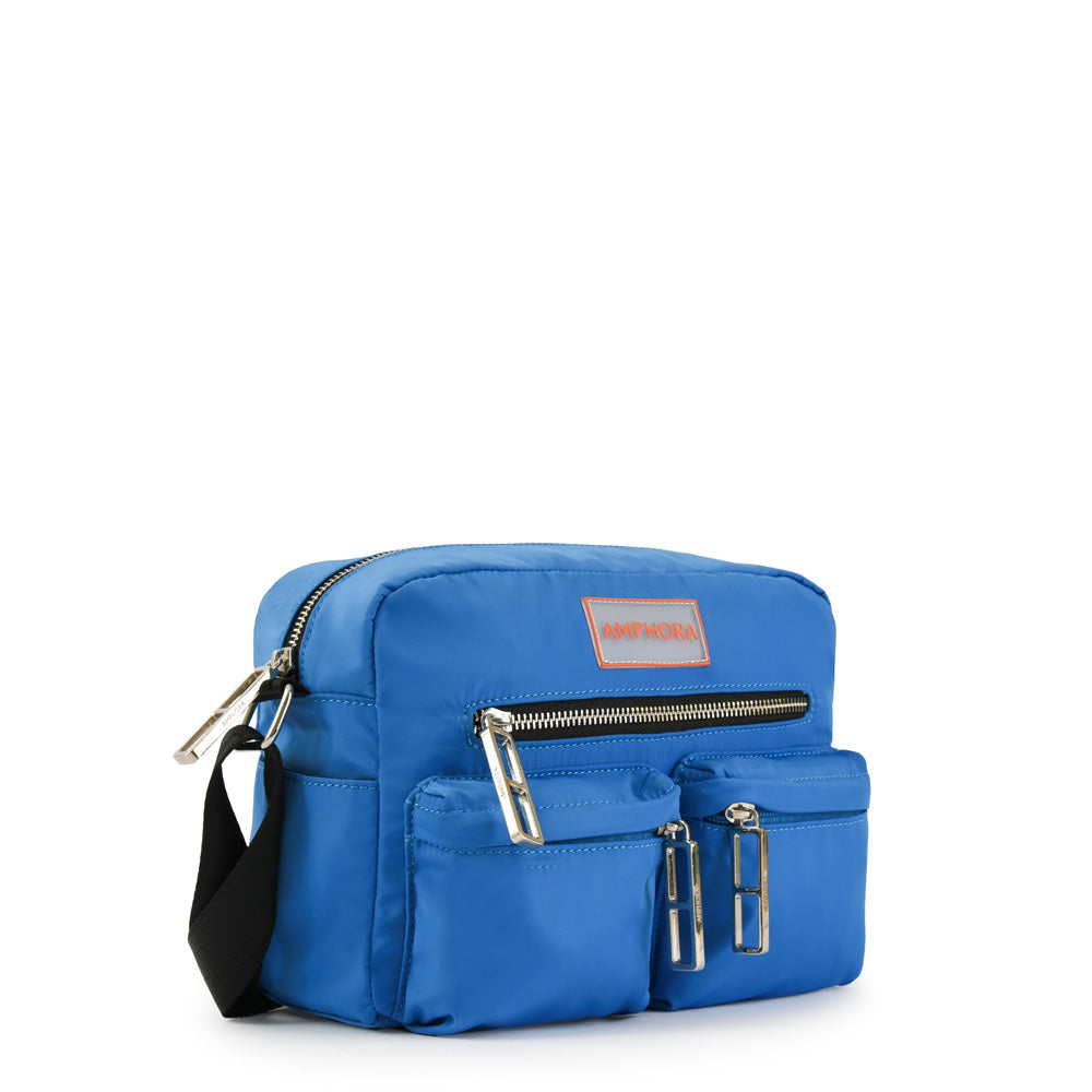 Dollie Blue Medium Crossbody Wallet