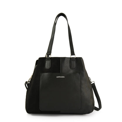 Wallet Two Handles Three divisions Large Calen Black