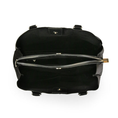 Wallet Two Handles Three divisions Large Calen Black
