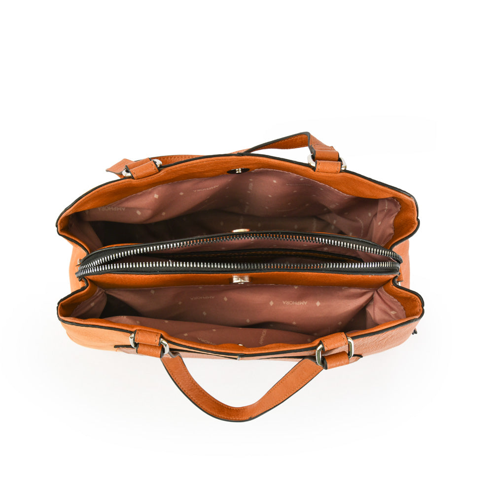 Wallet Two Handles Three divisions Large Calen Camel