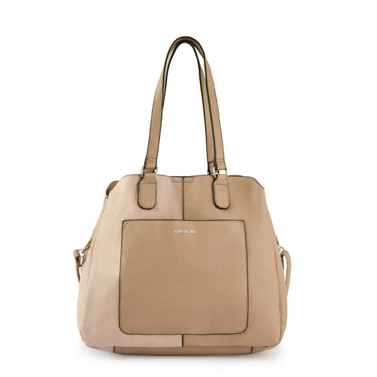 Wallet Two Handles Three divisions Large Calen Taupe