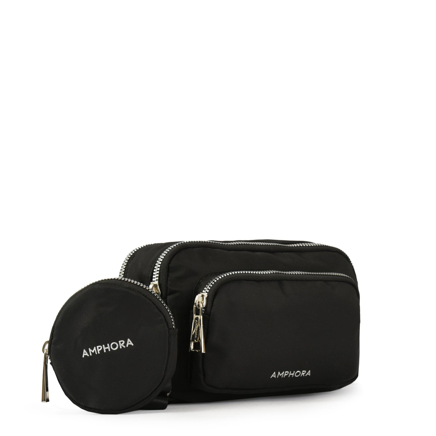 Small black feña crossbody wallet