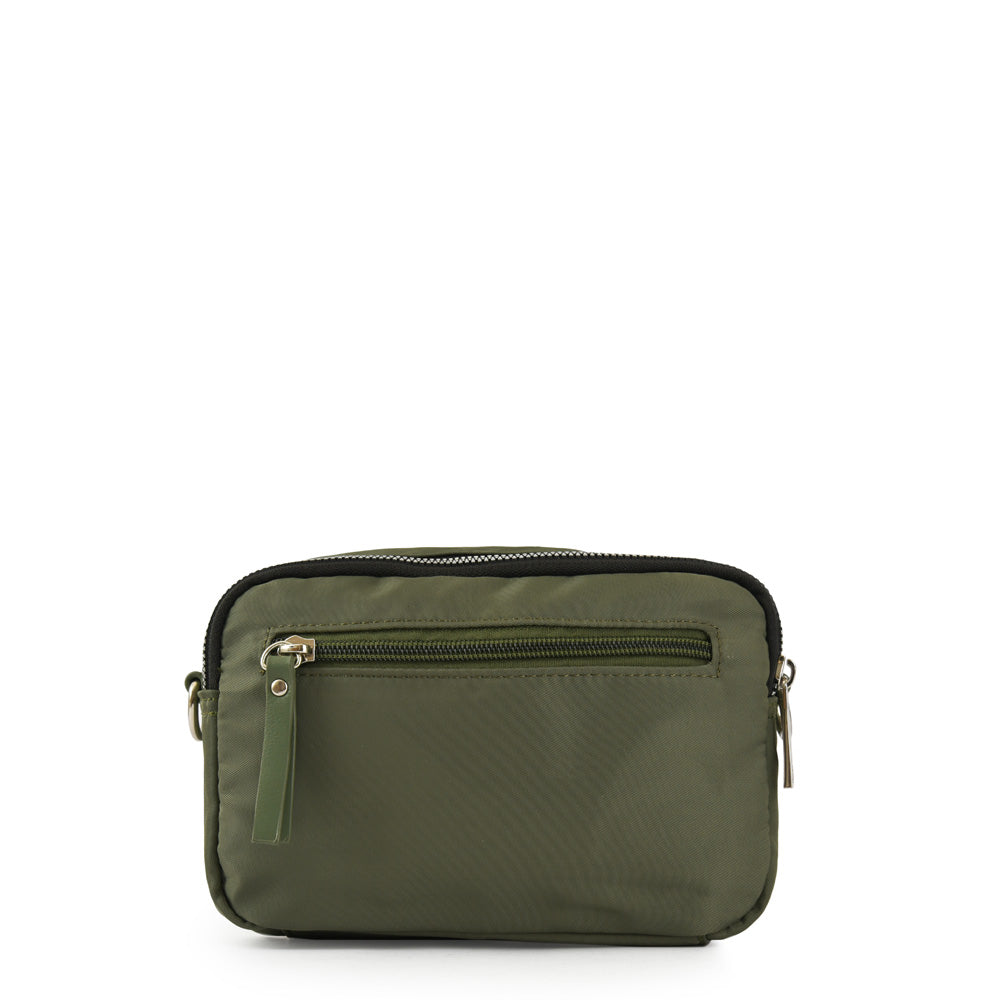 Small olive green feña shoulder bag