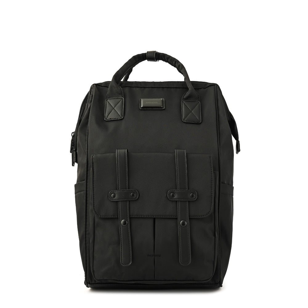 Fabre Black Large Notebook Backpack