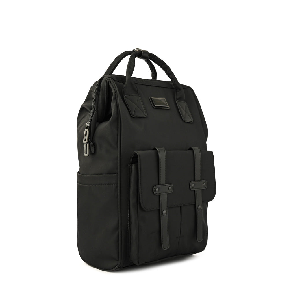 Fabre Black Large Notebook Backpack