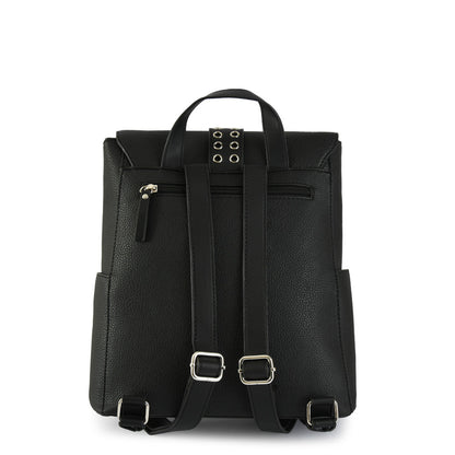 Lydie Medium Lid Backpack Black