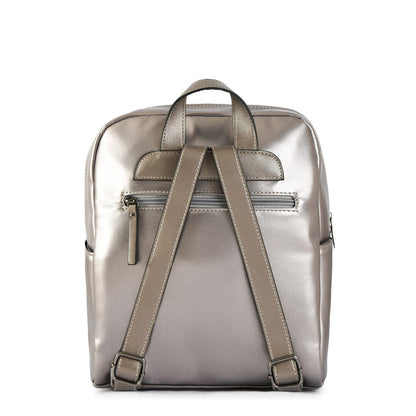 Dark Silver Brunet Medium Backpack