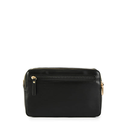 Small black brunet shoulder bag