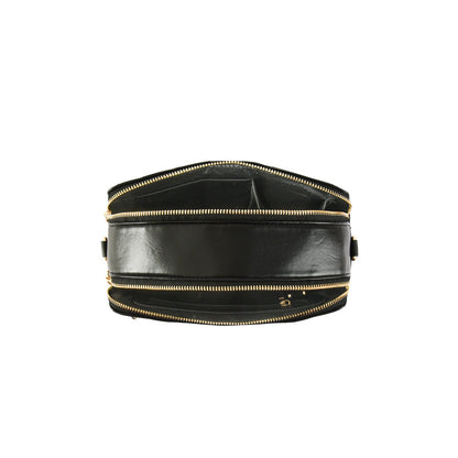 Small black brunet shoulder bag