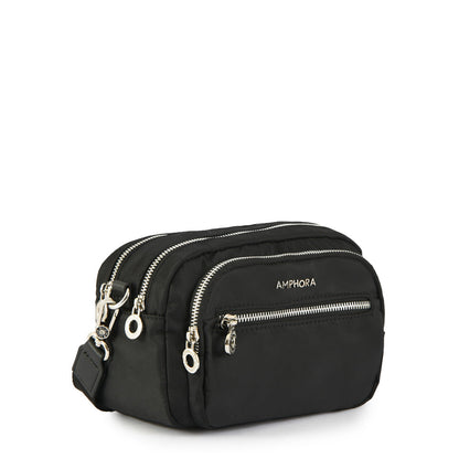 Small black moulin crossbody wallet
