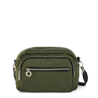 Small olive green moulin crossbody bag