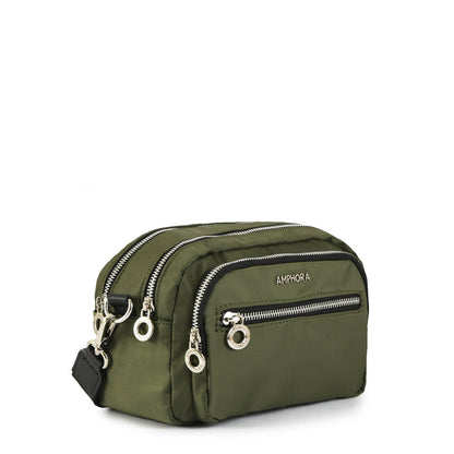 Small olive green moulin crossbody bag