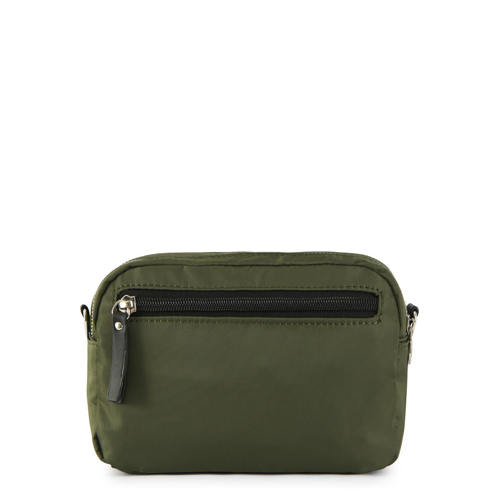 Small olive green moulin crossbody bag