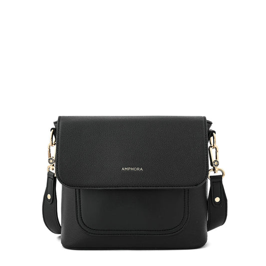Medium black grace crossbody bag