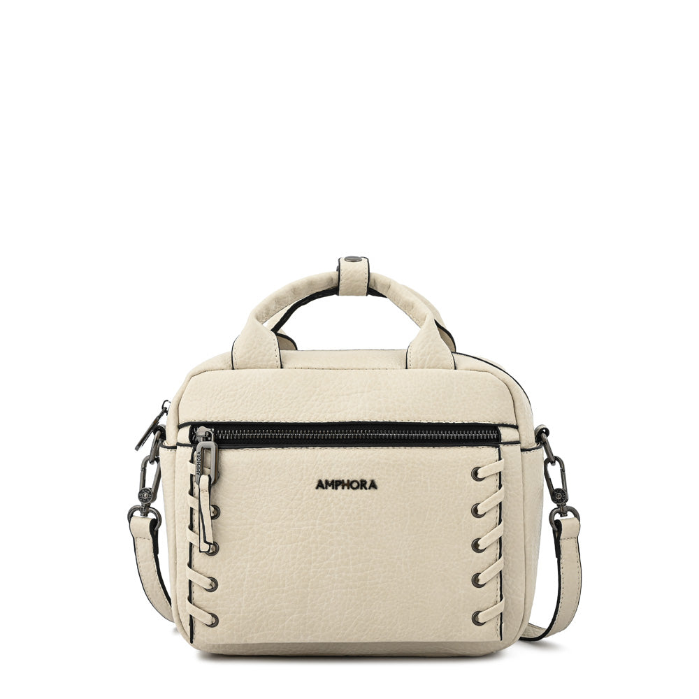 Begur medium shoulder bag in off-white