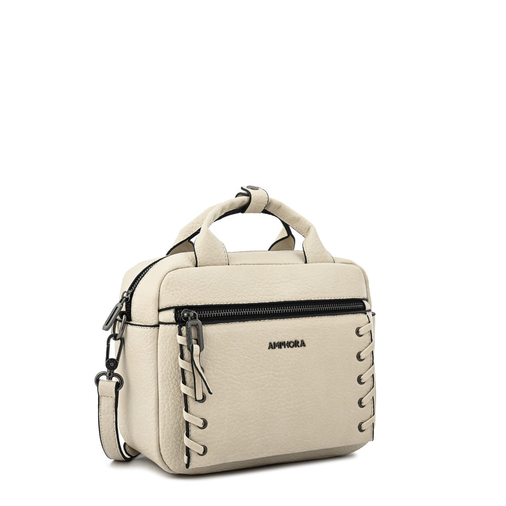 Begur medium shoulder bag in off-white