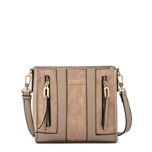 Medium taupe bluma crossbody bag