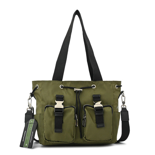 Medium olive green bindi wallet with two handles