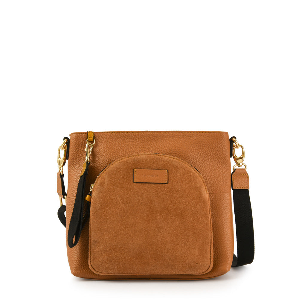 Nile Medium Camel Crossbody Bag