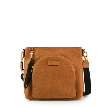 Nile Medium Camel Crossbody Bag