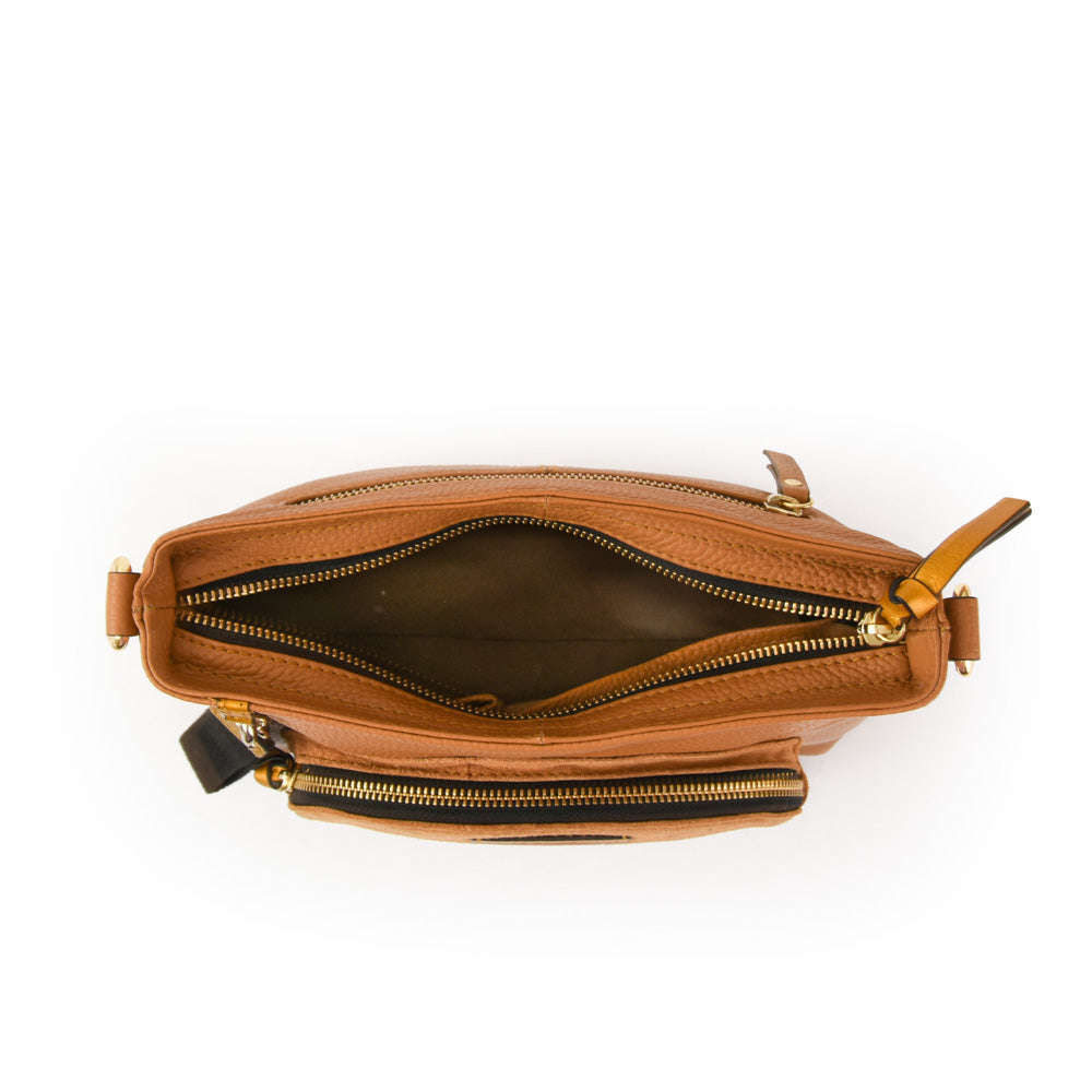 Nile Medium Camel Crossbody Bag