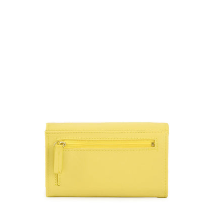 Yellow Milano medium accordion wallet