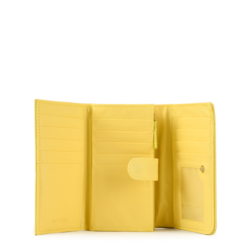 Yellow Milano medium accordion wallet