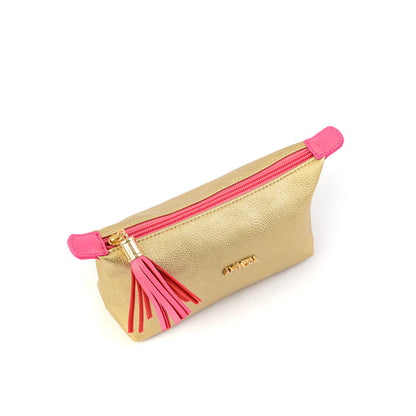 Budapest golden oval cosmetic bag