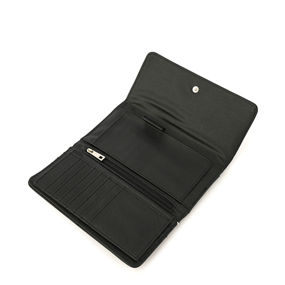 Black Nikola checkbook with flap