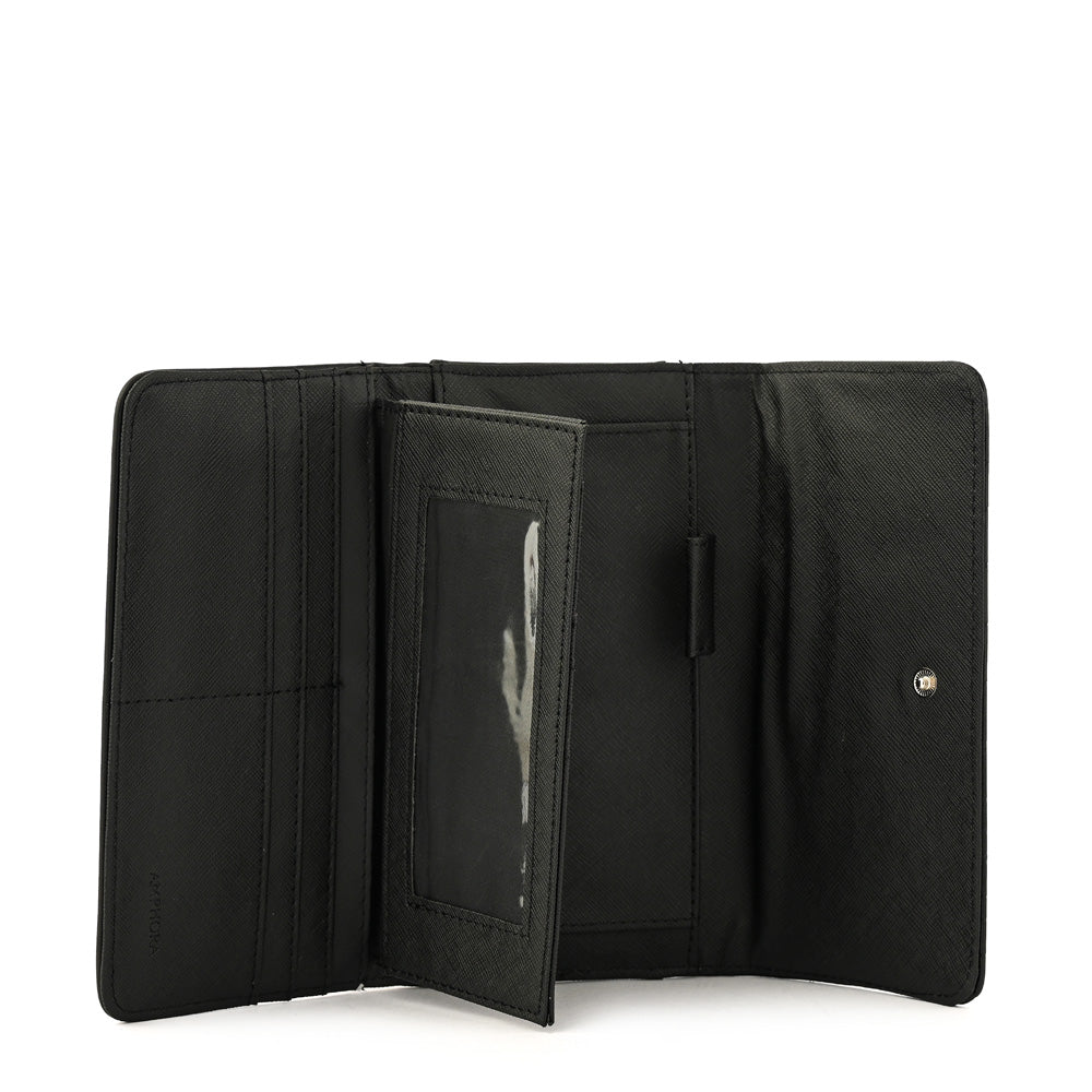 Black Nikola checkbook with flap