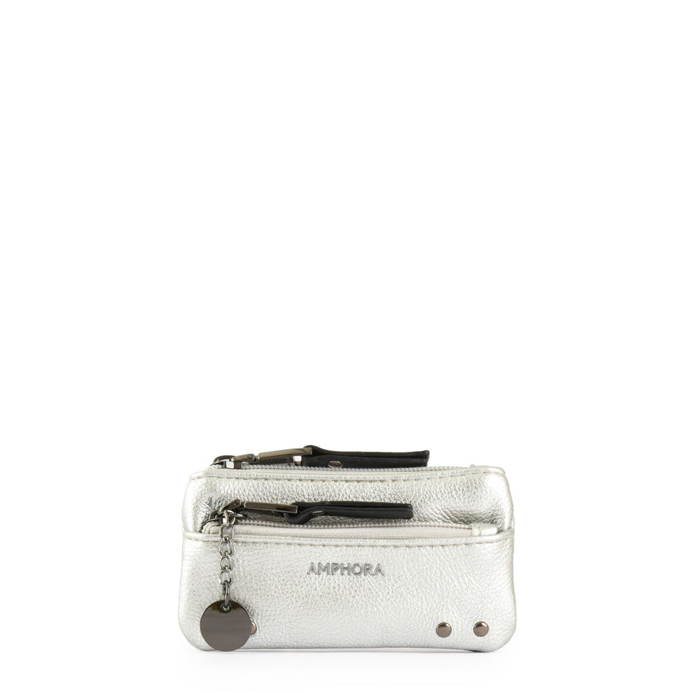 Silver catriel front pocket purse