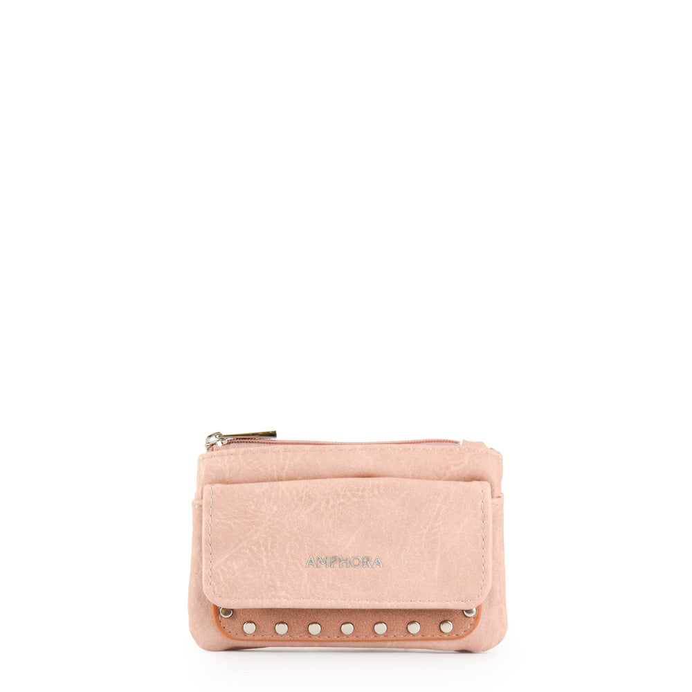 Delma purse with front pocket old pink